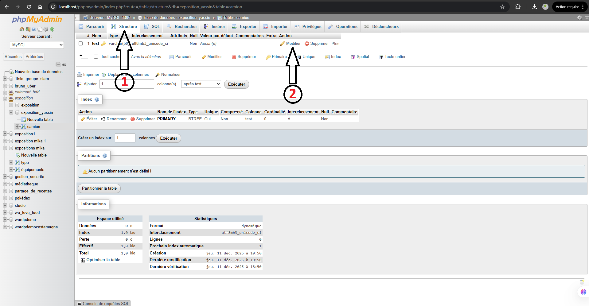 Activer l'auto-incrémentation dans phpMyAdmin